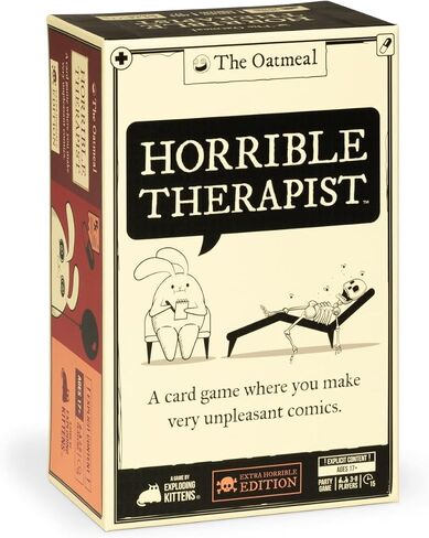 Horrible Therapist: Extra Horrible Edition by Exploding Kittens - A Card Game for 3-8 Players, Ages 17+ - Adult Party Game for Family Night in Saudi Arabia
