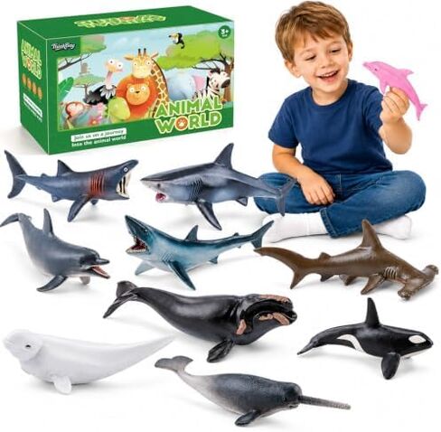8PCS Whale Figurines Toys Ages 3-5 5-7 8-12 in Saudi Arabia