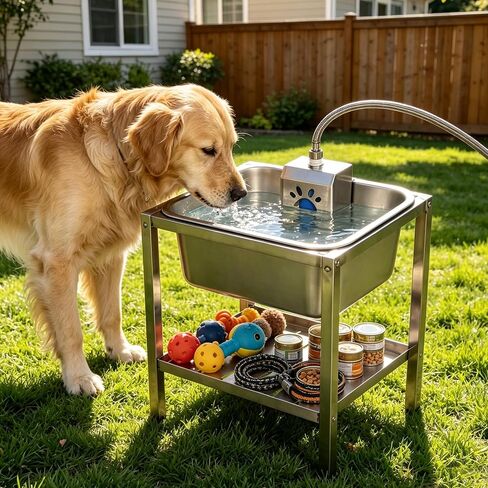 Automatic Dog Water Bowl Dispenser 3.5Gal Auto-Fill Pet Waterer in Saudi Arabia
