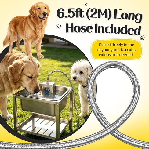 Automatic Dog Water Bowl Dispenser 3.5Gal Auto-Fill Pet Waterer in Saudi Arabia