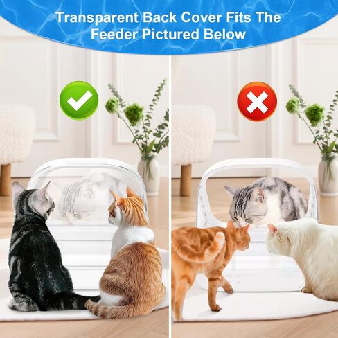 Rear Cover for Automatic Microchip Pet Feeder - Prevents Other Pets Stealing Food from the Back of the Feeder When the lid is Open in Kuwait