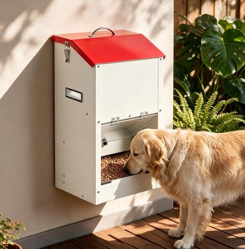 25lbs Automatic Dog Feeder Large Breed Gravity Dog Food Dispenser in Kuwait