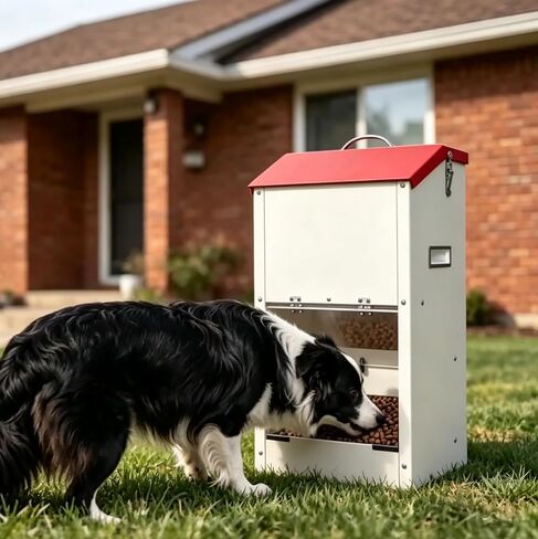 25lbs Automatic Dog Feeder Large Breed Gravity Dog Food Dispenser in Kuwait