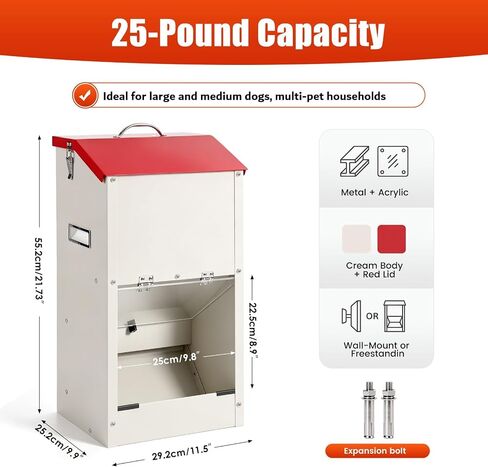 25lbs Automatic Dog Feeder Large Breed Gravity Dog Food Dispenser in Kuwait