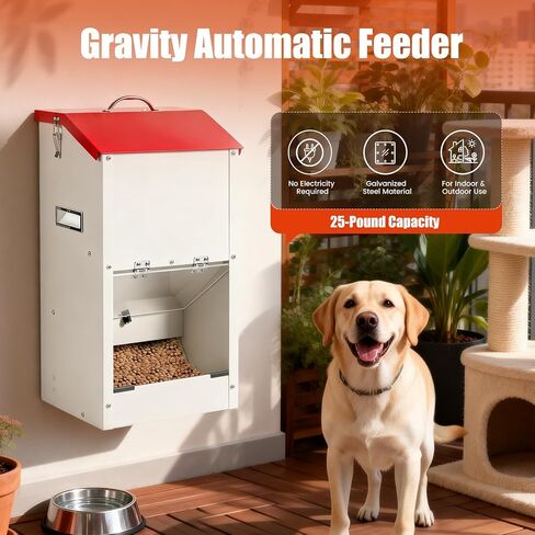 25lbs Automatic Dog Feeder Large Breed Gravity Dog Food Dispenser in Kuwait