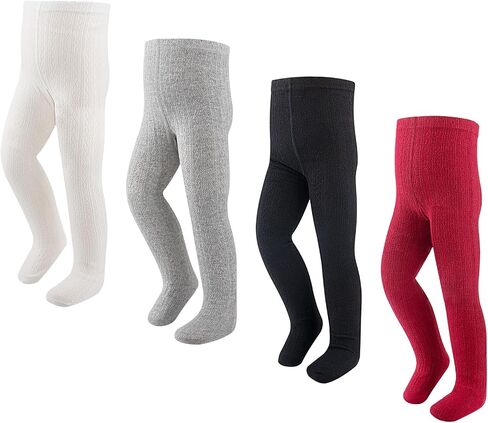 Ehdching 5 Pack Baby Toddler Girls Children Cable Knit Cotton Tights Leggings Stocking Pants in Kuwait