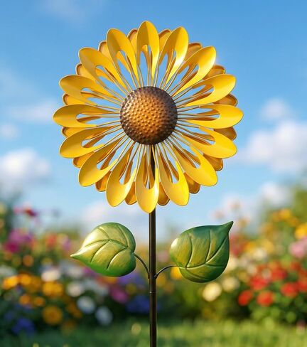 Wind Spinner Outdoor, Yard Decorations Outdoor, Sunflower Garden Decor in Kuwait