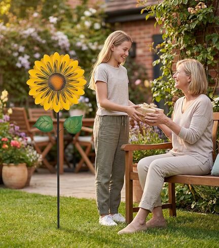 Wind Spinner Outdoor, Yard Decorations Outdoor, Sunflower Garden Decor in Kuwait