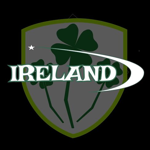 Lansdowne Green Ireland Shamrock Crest Performance Short Sleeve Kids Rugby Shirt in Kuwait