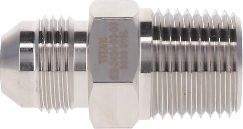 TITAN FITTINGS | SS-2404-04-04 | 1/4" 37° JIC (7/16"-20 thread) x 1/4" Male Pipe - SS316 in Saudi Arabia