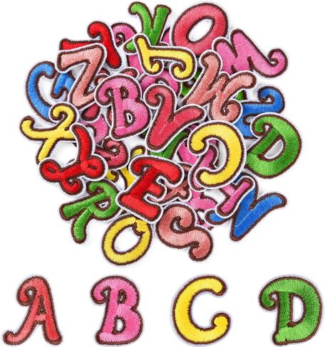 ASTARON 26 pcs Spiderwebs Iron on Letters Patches for Clothing DIY Deco in Kuwait