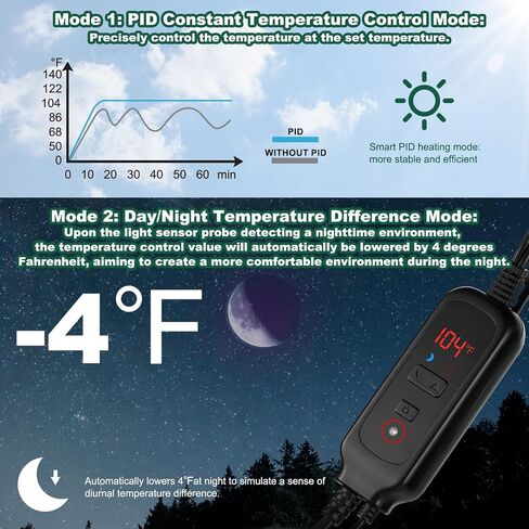 DXOPHIEX 5.5 inch Reptile Heat Lamp Fixture with Dimming Thermostat in Kuwait