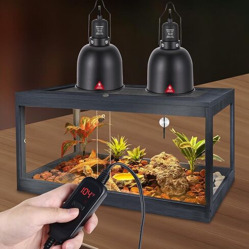 DXOPHIEX 5.5 inch Reptile Heat Lamp Fixture with Dimming Thermostat in Kuwait