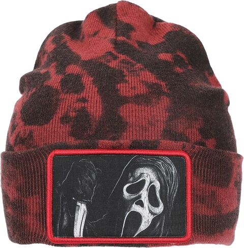 Bioworld Ghostface Scream Horror Movie Character Embroidered Patch Beanie Hat for Men Multicolored in Kuwait