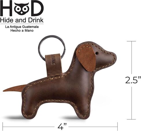 إخفاء وشرب، سلسلة مفاتيح على شكل كلب، حلقة مفاتيح من نوع Dachshund، جلد محبب بالكامل، زينة حيوانات محشوة لطيفة، حامل مفاتيح مصنوع يدويًا in Kuwait