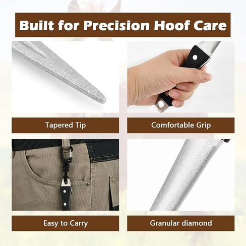 10 Inch Hoof Knife Sharpener Honing Rod, Diamond‑Coated Farrier Tool in Saudi Arabia