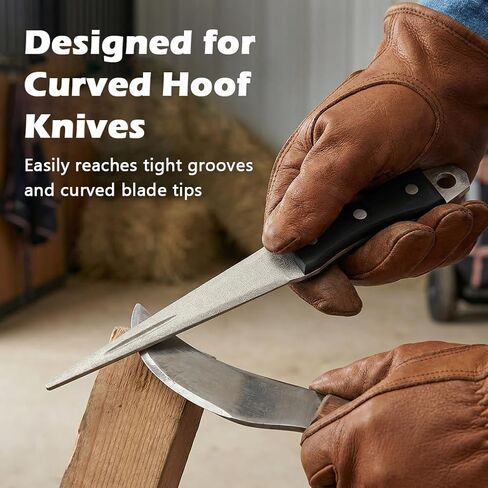 10 Inch Hoof Knife Sharpener Honing Rod, Diamond‑Coated Farrier Tool in Saudi Arabia