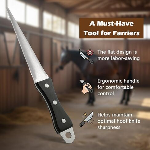 10 Inch Hoof Knife Sharpener Honing Rod, Diamond‑Coated Farrier Tool in Saudi Arabia