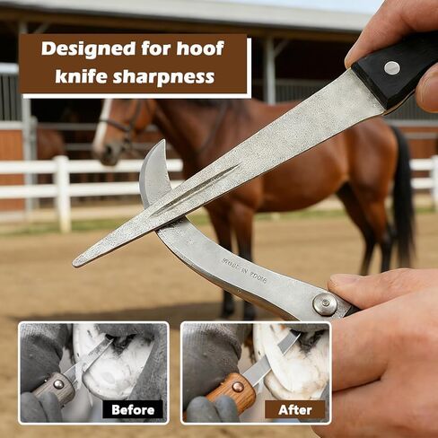 10 Inch Hoof Knife Sharpener Honing Rod, Diamond‑Coated Farrier Tool in Saudi Arabia