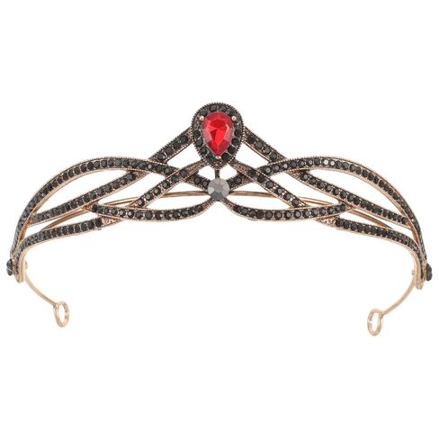 Beaupretty Baroque Crown Headband Wedding Bridal Crown Emerald Crystal Crown Gemstone Tiara for Women Girls Halloween Birthday Party Supplies Green in Kuwait
