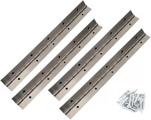 MLHpeak Heavy Duty 304 Stainless Steelpiano Hinges Continuous Hinges 12" 2 Packs with Screws (2, 2 inch/300 mm) in Kuwait
