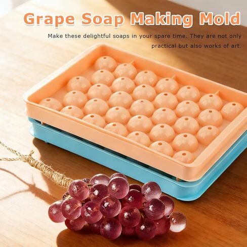 2 Pack Grape Shaped Soap Molds, Reusable DIY Soap Making Mold in Saudi Arabia
