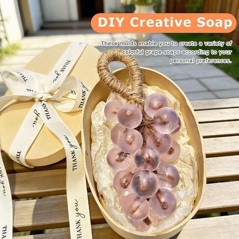 2 Pack Grape Shaped Soap Molds, Reusable DIY Soap Making Mold in Saudi Arabia