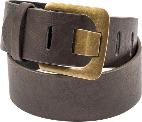 Gary Majdell Sport Men's 2" Genuine Leather Single Loop Dress Belt with Single Prong Metal and Embossed Buckles in Kuwait