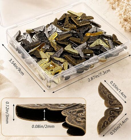 100 Pcs Metal Book Corners, Book Corner Protectors in Kuwait