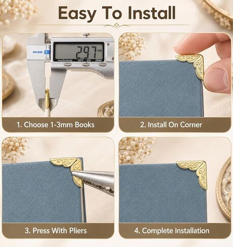 100 Pcs Metal Book Corners, Book Corner Protectors in Kuwait