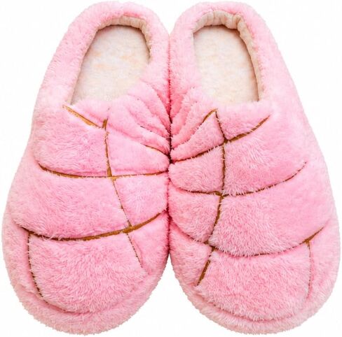 MEXISTUFF - شباشب Concha Pantuflas مع رغوة الذاكرة وبطانة قطيفة - شباشب منزلية سهلة الارتداء للاستخدام الداخلي والخارجي - وردي in Kuwait
