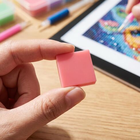 100PCS Diamond Painting Wax Kit with Storage Box, 5 Colors Strong Adhesive Wax Clay for 5D Diamond Art, Long Lasting Diamond Painting Accessories for Adults and Kids in Saudi Arabia