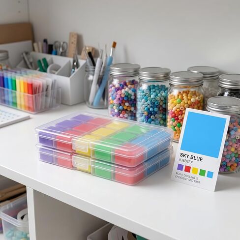 100PCS Diamond Painting Wax Kit with Storage Box, 5 Colors Strong Adhesive Wax Clay for 5D Diamond Art, Long Lasting Diamond Painting Accessories for Adults and Kids in Saudi Arabia