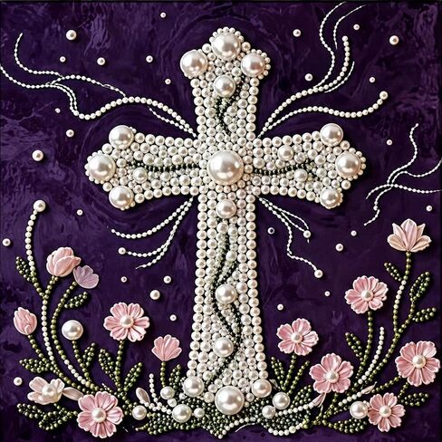Pearl Diamond Painting Kits for Adults, Christmas House Diamond Art Kits in Kuwait
