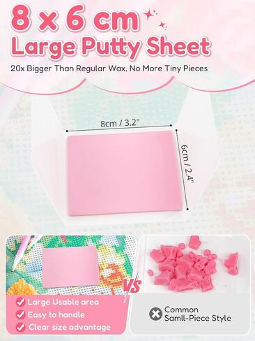 Diamond Painting Putty, 2 Pack (3.15"×2.36"),Large Diamond Painting Wax in Kuwait