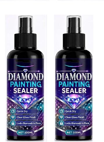 2Pc Diamond Art Sealer Spray,Quick Dry Gloss Finish Sealant for Diamond Art in Kuwait