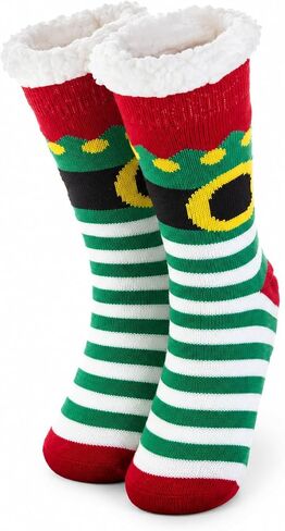 ChalkTalkSPORTS Slipper Sock | Holiday & Costume Socks | Sherpa Fleece Lined | One Size Fits Most in Saudi Arabia