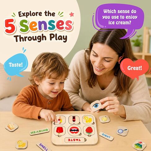 Five Senses Puzzles for Toddlers 2-4, 5 Senses Sorting Toys in Kuwait