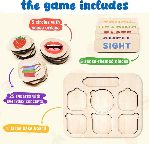 Five Senses Puzzles for Toddlers 2-4, 5 Senses Sorting Toys in Kuwait