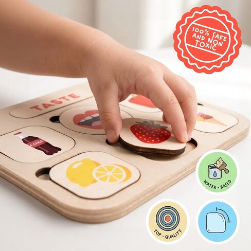 Five Senses Puzzles for Toddlers 2-4, 5 Senses Sorting Toys in Kuwait