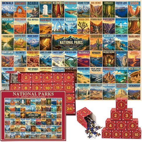 2026 National Parks Puzzle Advent Calendar for Adults, 1008 Pieces in Kuwait