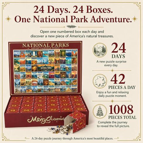 2026 National Parks Puzzle Advent Calendar for Adults, 1008 Pieces in Kuwait