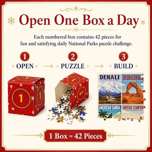 2026 National Parks Puzzle Advent Calendar for Adults, 1008 Pieces in Kuwait