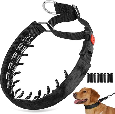 Crazy Felix No Pull Dog Collar, Hidden Martingale Training Collar, Black in Saudi Arabia