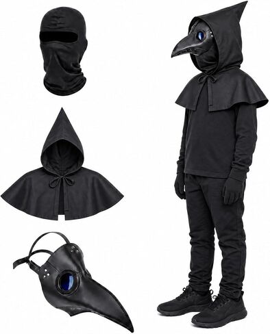 قناع طبيب منقار الطيور الطاعون من راكس ووكر، أزياء الهالوين Steampunk التنكرية للمراهقين، ملابس للمتعة المخيفة in Kuwait