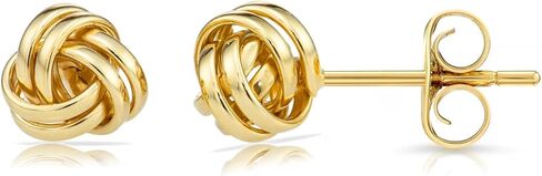 Tilo Jewelry 14k Gold Polished Love Knot Stud Earrings - 7mm- Push Back in Kuwait