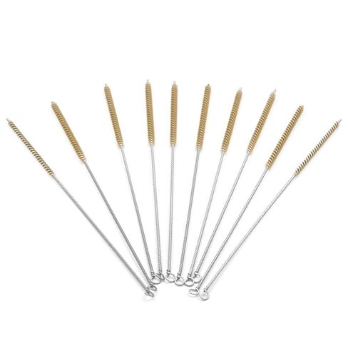 Driak 10 Pcs 6mm Diameter Brass Wire Tube Brush Cleaning Tool 30cm Length in Kuwait