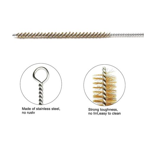 Driak 10 Pcs 6mm Diameter Brass Wire Tube Brush Cleaning Tool 30cm Length in Kuwait
