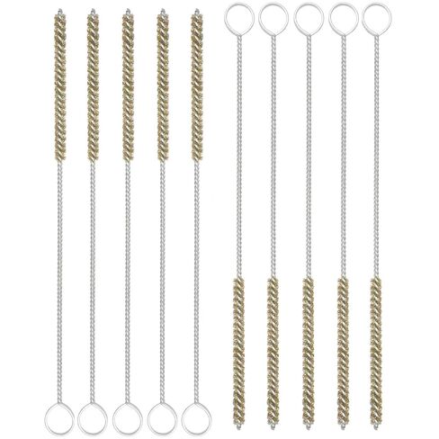 Driak 10 Pcs 6mm Diameter Brass Wire Tube Brush Cleaning Tool 30cm Length in Kuwait