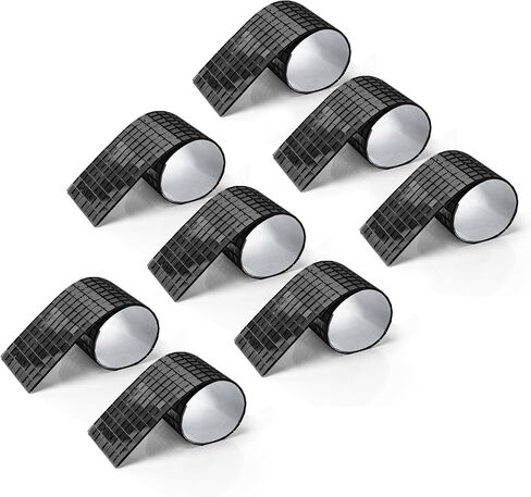 LONGKING 2364 Pieces Self-Adhesive Mirror Tiles, Square Mirror Stickers Mosaic Tiles, Glass DIY Craft Decoration, Disco Ball Tiles(Silver) in Kuwait